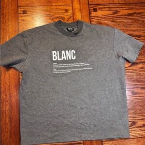 BoohooMAN Charcoal  Graphic Raised Text Tee  - Mens size L